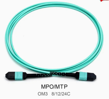 8/12/24core 2m-50m Densitas Tinggi PVC/LSZH UL Sertifikasi Wanita/ Pria MPO-MPO Sm Om3 Om4 Om5 Trunk Cable Patch Cord Fiber Optic Jumper