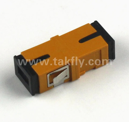 Adaptor Serat Optik Simpleks Dupleks FTTH SC sesuai RoHS Suhu operasi -40- 85C Kehilangan Kembali ≥45dB