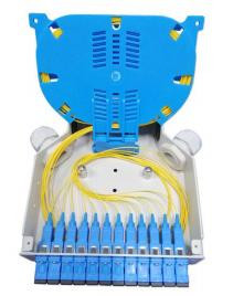 DIN Rail Mounting Fiber Optic Terminal Box dengan bahan ABS tahan lama