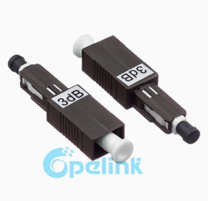 1310/1550nm Mu/PC Fiber Optic Attenuator -30dB Jangkauan Suhu Besar Pria ke Wanita