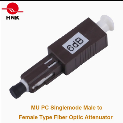 1310/1550nm Mu/PC Fiber Optic Attenuator -30dB Jangkauan Suhu Besar Pria ke Wanita