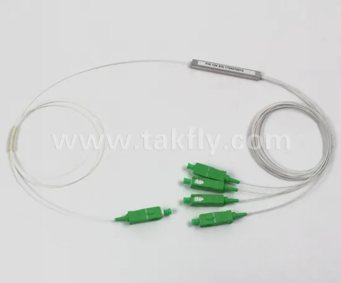 G657A1 Fiber Type Pre-Connector LC 1X8 900um Mini Steel Tube Fiber Optic PLC Splitter PDL≤0.4dB