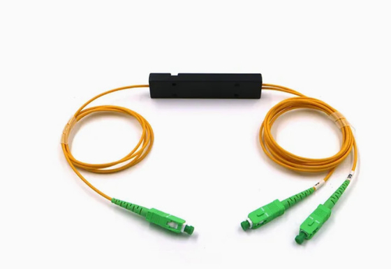 1x2 Single Mode ABS SC PLC Splitter Serat optik Sc APC 1 sampai 2 PLC Splitter
