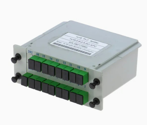 Keandalan dan Stabilitas Tinggi FTTX Gpon 1*16 Single Mode G657A1 Fiber Casette Type LGX PLC Splitter dengan Konektor Sc/APC