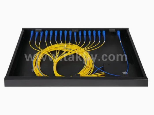 Gpon Epon 32 Port Rack Mount Fiber Optical Splitter Sc/APC Connector Keandalan dan stabilitas tinggi