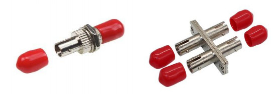Fiber Optics Connector Model ST Adapter Waterproof untuk koneksi mulus