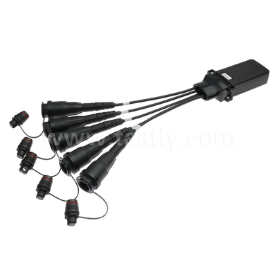 Waterproof 1X4 Mini Supertap Terminal Type Fiber Optic PLC Splitter dengan Supertap Female Optitap Kompatibel Konektor
