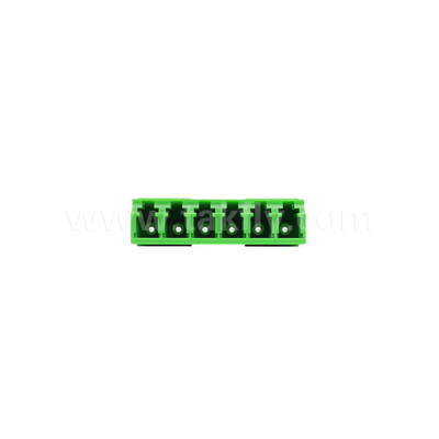 Adaptor LC/APC 6 Ways, SM OS2, Hijau, Tanpa Flange Mode Tunggal untuk Jaringan