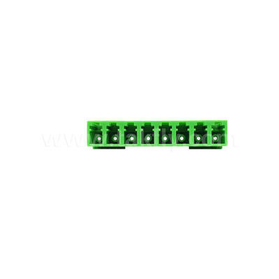 LC/UPC 8 Port Single Mode SM OS2, Hijau, Tanpa Flange Adaptor Serat Optik untuk Telekomunikasi