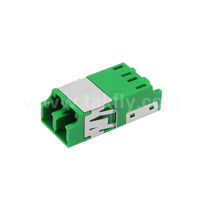 LC Duplex debu Proof Adaptor V2 HD dari Hijau Tanpa Flange
