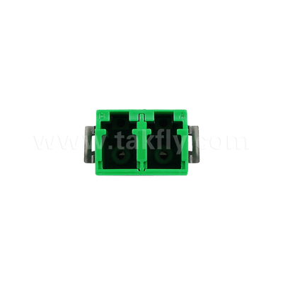 LC Duplex debu Proof Adaptor V2 HD dari Hijau Tanpa Flange
