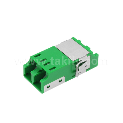 LC Duplex debu Proof Adaptor V2 HD dari Hijau Tanpa Flange