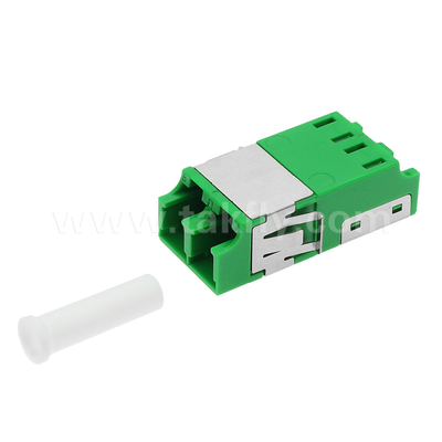 LC Duplex debu Proof Adaptor V2 HD dari Hijau Tanpa Flange