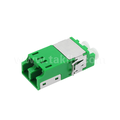 LC Duplex debu Proof Adaptor V2 HD dari Hijau Tanpa Flange
