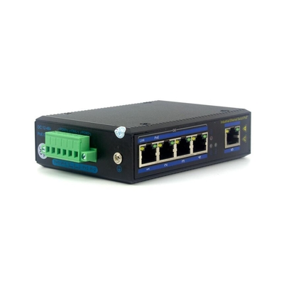 Sakelar POE Industrial 5-Port Gigabit DIN-Rail Mount IP40