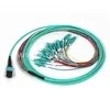 Kabel Fiber Optik Fanout LC ke MPO OM3 12 Inti LSZH Bersertifikasi CPR