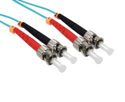 ST-ST Duplex Fiber Patch Cord 50/125 OM3 dengan 2dB Insertion Loss