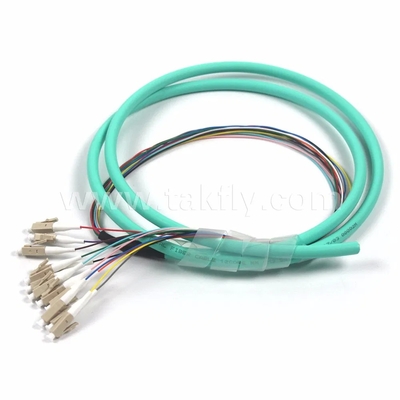 Kabel Pigtail Fiber Optik Mode Tunggal SC APC 12 Inti 10000N Tarik