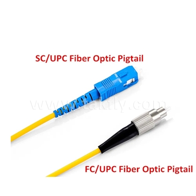 0.9mm 2.0mm 3.0mm LSZH SC APC Fiber Optic Pigtail -40C hingga +80C