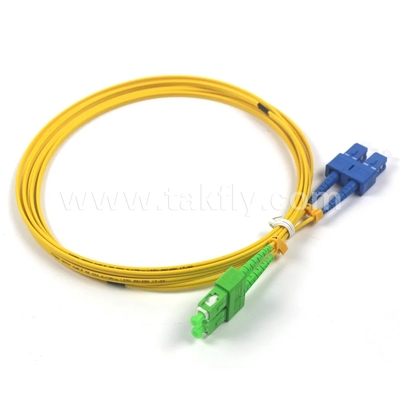 Kabel Patch Fiber Optik Dupleks Mode Tunggal SC-SC 0.9mm-3.0mm