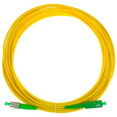 FC to FC Multimode 50/125 Duplex Fiber Optic Patch Cord for 10Gbps Networks with Low Insertion Loss and High Return Loss