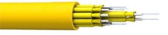 FTTH Indoor 4-48 Cores Kabel Optik Breakout 2000M LSZH/PVC/PU Untuk Solusi Telekomunikasi