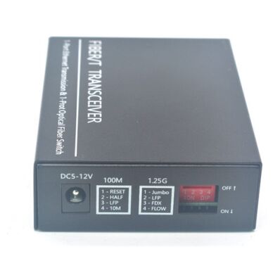 SC Simplex/Duplex 10/100/1000Base-TX ke 1000Base-FX Konverter Media Serat Optik dengan LFP