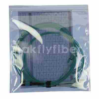 Kabel Patch Cord Fiber Optik MPO ke LC Uniboot OM3, Fiber MMF 8-inti, Untuk Transceiver QSFP+