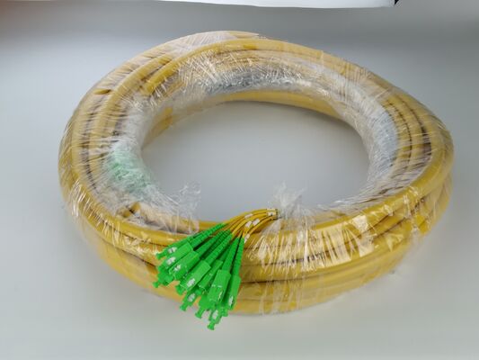 SC-LC 12F Fiber Optic Patchcord dengan Diameter Kabel 12,5mm (Unit Sub Serat Optik 2,0mm)