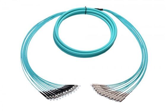 SC-LC 12F Fiber Optic Patchcord dengan Low Insertion Loss High Reflection Loss dan Customized Length