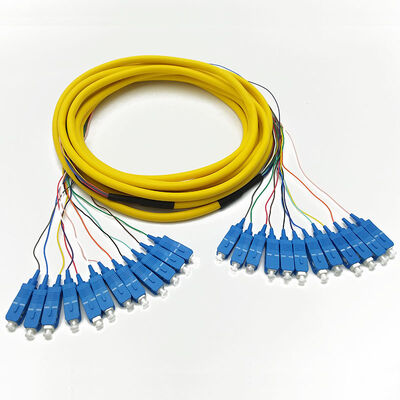 SC-LC 12F Fiber Optic Patchcord dengan Low Insertion Loss High Reflection Loss dan Customized Length