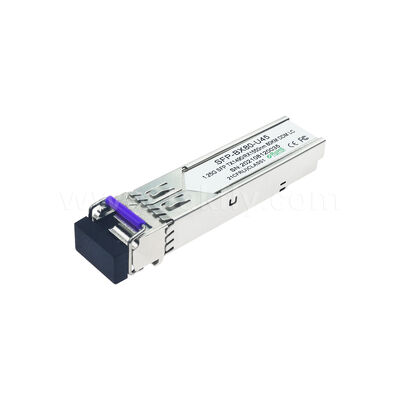 SFP 1.25gbps 80km LC Reach Tx1490nm/Rx1550nm Bi-Directional Optical Transceiver untuk Pusat Data FTTX