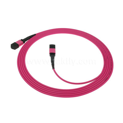 MM Multimode OM4 MPO MTP Male Female 8F 12F 16F 24F Fiber Optic Patchcord / Optical Fiber Patch Cable / Optical Breakout Cable / Optical Fiber Trunk Cable dengan PVC LSZH OFNR OFNP Outer Jacket