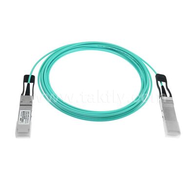 Kabel optik aktif AOC Serat 40G QSFP+ ke 40G QSFP+ untuk Pusat Data FTTH FTTX