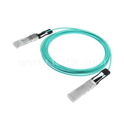 Kabel optik aktif AOC Serat 40G QSFP+ ke 40G QSFP+ untuk Pusat Data FTTH FTTX