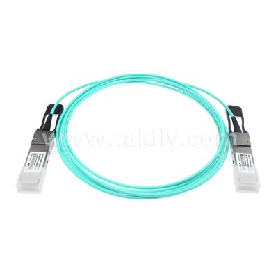 Kabel optik aktif AOC Serat 100Gbps QSFP28 ke QSFP28 untuk Pusat Data FTTH FTTX