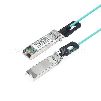 Kabel optik aktif AOC Serat 100Gbps QSFP28 ke QSFP28 untuk Pusat Data FTTH FTTX