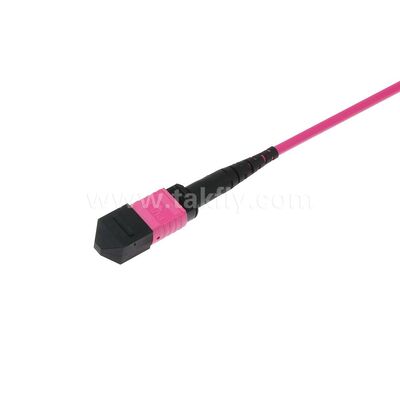 Kabel Patchcord MPO/MTP Singlemode Multimode LSZH 8f/12f/24f Fiber Optik untuk Data Center FTTX