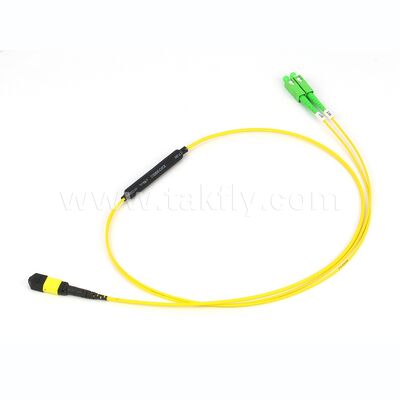 Kabel Patch Serat Optik MPO-CS Breakout Serat Optik untuk Pusat Data