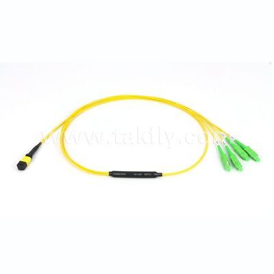 Kabel Patch Serat Optik MPO-CS Breakout Serat Optik untuk Pusat Data