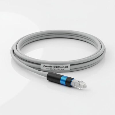 Pushable Bullet Flexible MTC-SC FTTH Drop Cable dengan Diameter 3,0 mm dan Low Insertion Loss ≤0,3dB