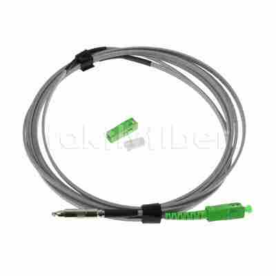 2.0*5.2mm SC/APC ke SC/APC Rakitan Kabel Fiber Drop yang Dapat Didorong untuk FTTH dan FTTP