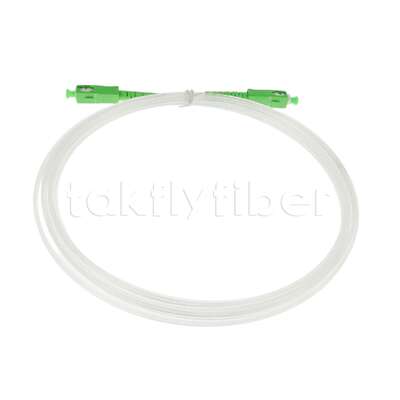 FTTH 2.0*3.0mm Transparent Invisible Indoor Fiber Optic Patchcord SCAPC ke SCAPC dengan Serat G657A