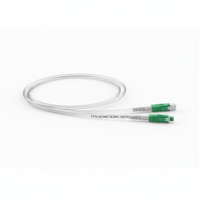 FTTH 2.0*3.0mm Transparent Invisible Indoor Fiber Optic Patchcord SCAPC ke SCAPC dengan Serat G657A
