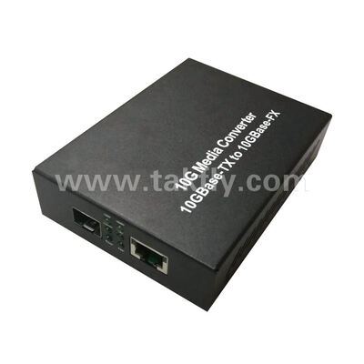 Media Converter 10g SFP+ & RJ45 Port Fiber Optic untuk FTTH Data Center Telecom