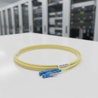 LC Uniboot Fiber Optic Patch Cable dengan Diameter 2,0 mm dan OS2 SM G657A untuk Lingkungan Berdensitas Tinggi