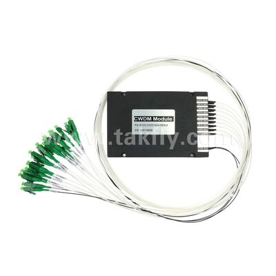 CWDM 8+1Channel MUX & DEMUX ABS Modul Serat Optik untuk Pusat Data FTTX