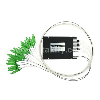 CWDM 8+1Channel MUX & DEMUX ABS Modul Serat Optik untuk Pusat Data FTTX