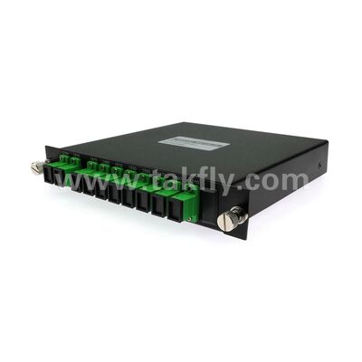 CWDM 8+1Channel MUX+DEMUX LGX Modul Serat Optik untuk Pusat Data FTTX