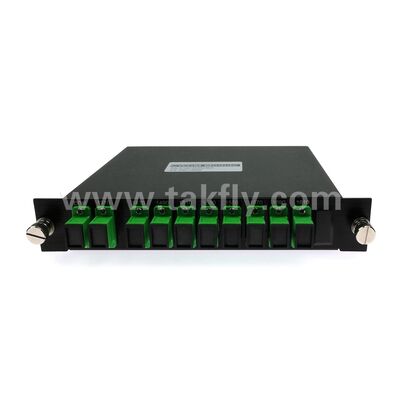 CWDM 8+1Channel MUX+DEMUX LGX Modul Serat Optik untuk Pusat Data FTTX